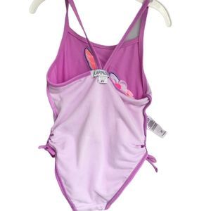 Maillot De Bain Fille Flapdoodles Avec Motif Perroquet - Taille 12, Rose/blanc/vert, Occasion Très Bon état